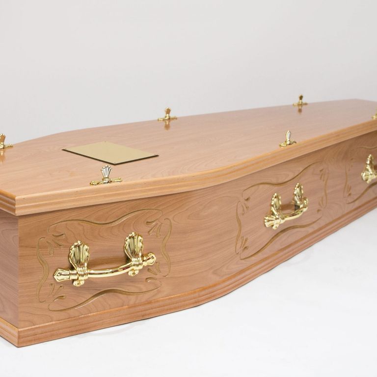 6 Sided Wood Coffin